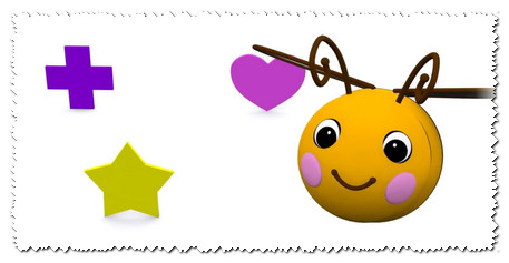 Развивающий мультфильм для детей от 12 до 36 месяцев. Пчёлка и геометрические формы - часть 1.