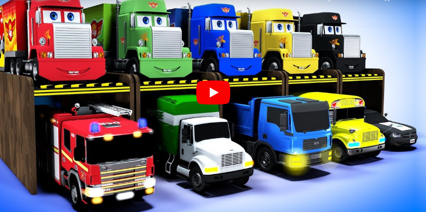 Learning Colors city Vehicle big size car carrier Fire truck police car Play for kids car toys