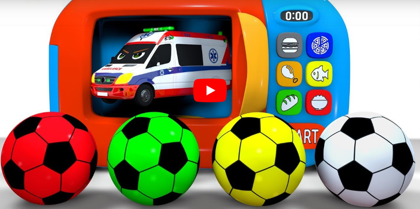 Learning Colors city Vehicle soccer ball magic micro wave transforming Play for kids car toys